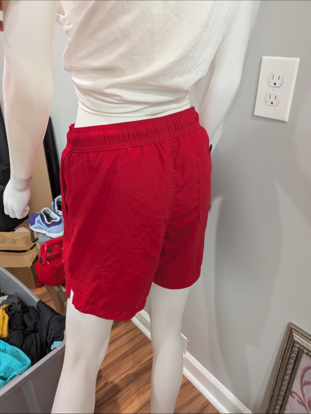 George Red Athletic Shorts with Drawstring - Picture 2 of 3